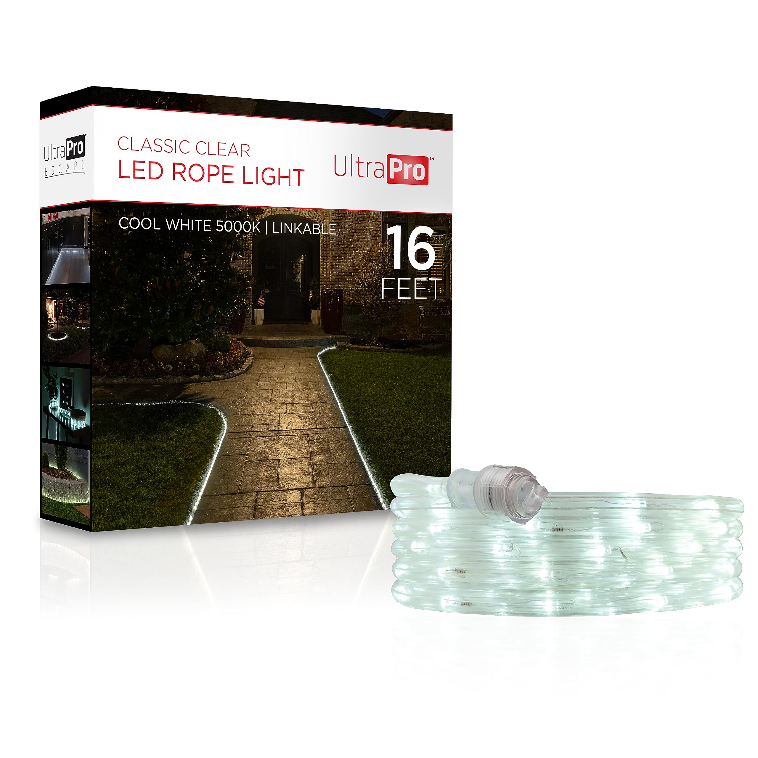 Amazon.com: UltraPro LED Rope Lights, 16ft Classic Clear Rope